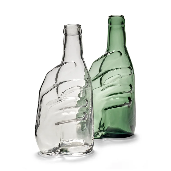 Serax - Edward Carafe, transparent et vert émeraude