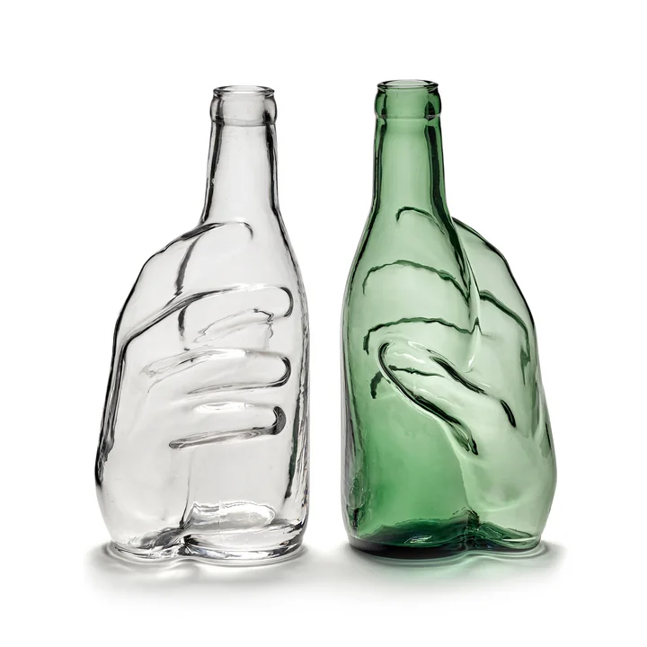 Serax - Edward Carafe, transparent et vert émeraude
