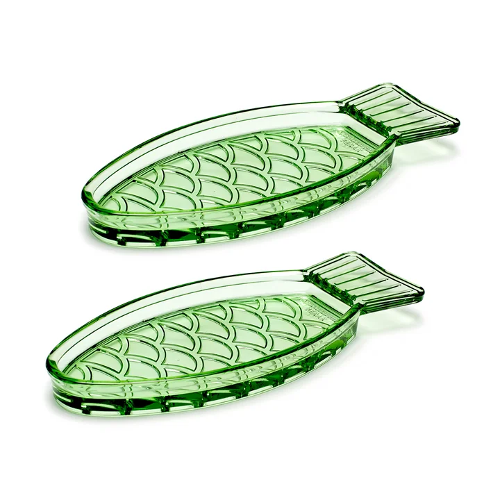 Serax - Fish & Fish N°1 plat de service, vert (set de 2)