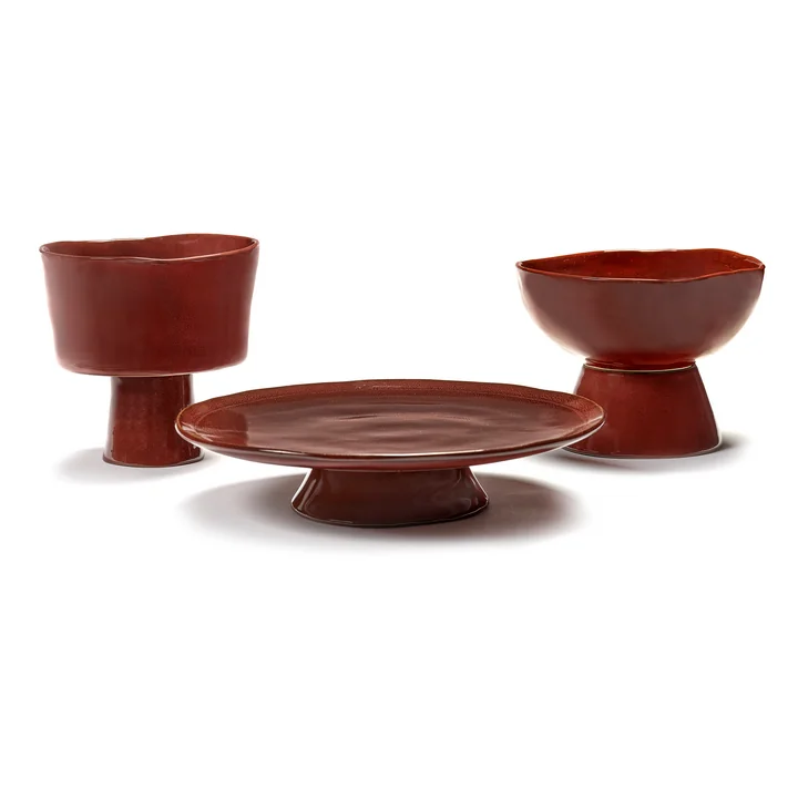Serax - La Mère Grande assiette à pied, venetian red