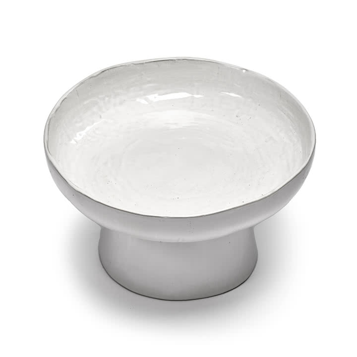 Serax - La Mère plat de service avec pied, blanc cassé