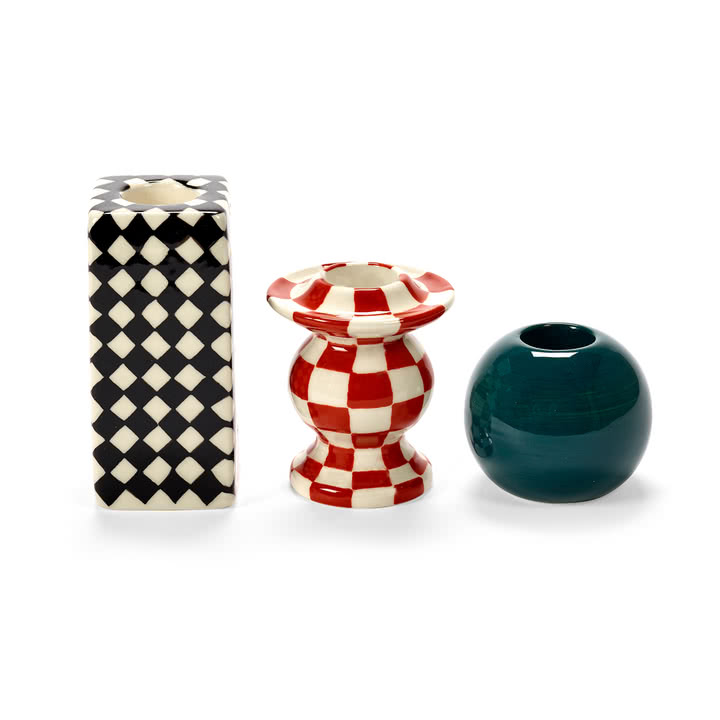 Serax - Les Objets Mouleversants Bougeoir, mix (set de 3)