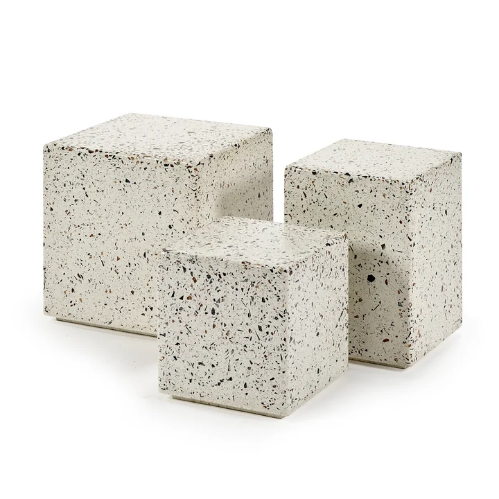 Serax - Pawn Terrazzo Beistelltische, weiß