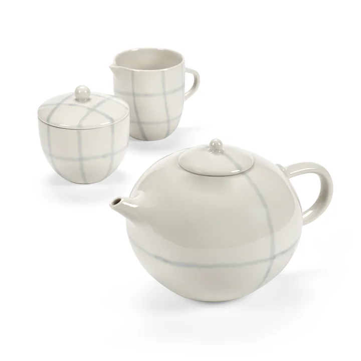 Serax - Zuma théière, pot à lait et sucrier, salt