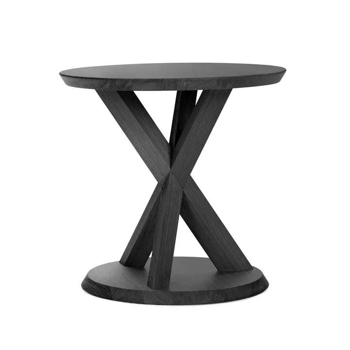 ClassiCon - Volkshaus table d'appoint, Ø 50 cm x H 48 cm, chêne noir