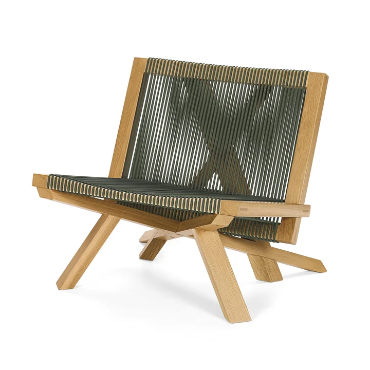 ClassiCon - Volkshaus Lounge Chair, chêne naturel / vert forêt