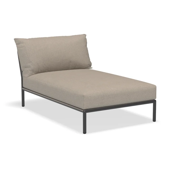 HOUE - Level 2 Chaise Longue, gris foncé / cendre