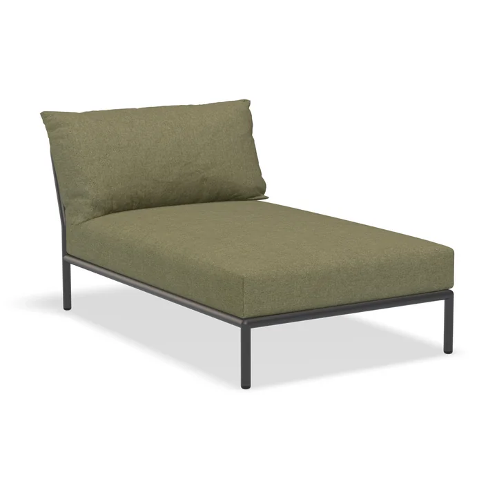 HOUE - Level 2 Chaise Longue, dark grey / leaf