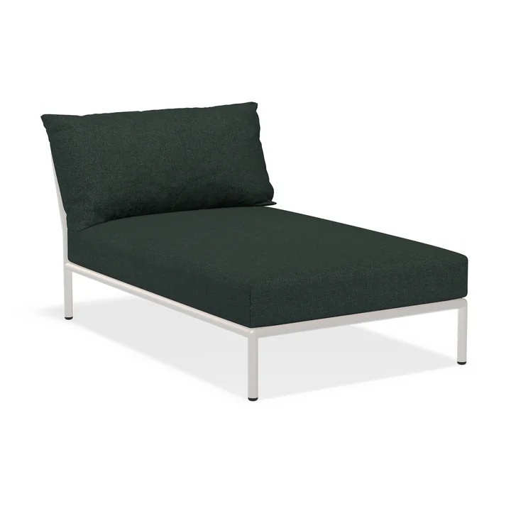 HOUE - Level 2 Chaise Longue, blanc cassé / alpine