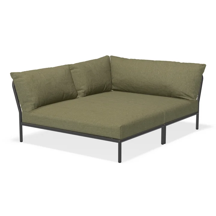 HOUE - Level 2 Cozy Sofa, gauche, dark grey / leaf