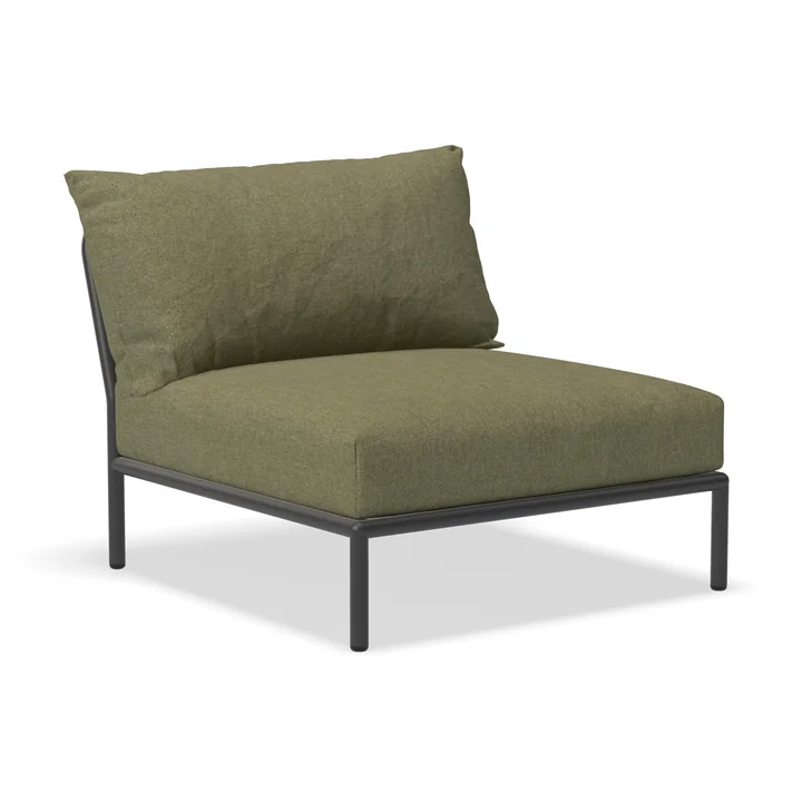 HOUE - Level 2 Chaise, dark grey / leaf