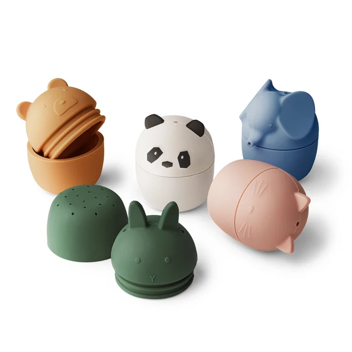 LIEWOOD - Gaby Jouets de bain, crème multi mix (set de 5)