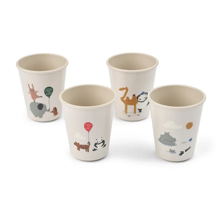 LIEWOOD - Lana Tasse, Around the world, sandy (set de 4)