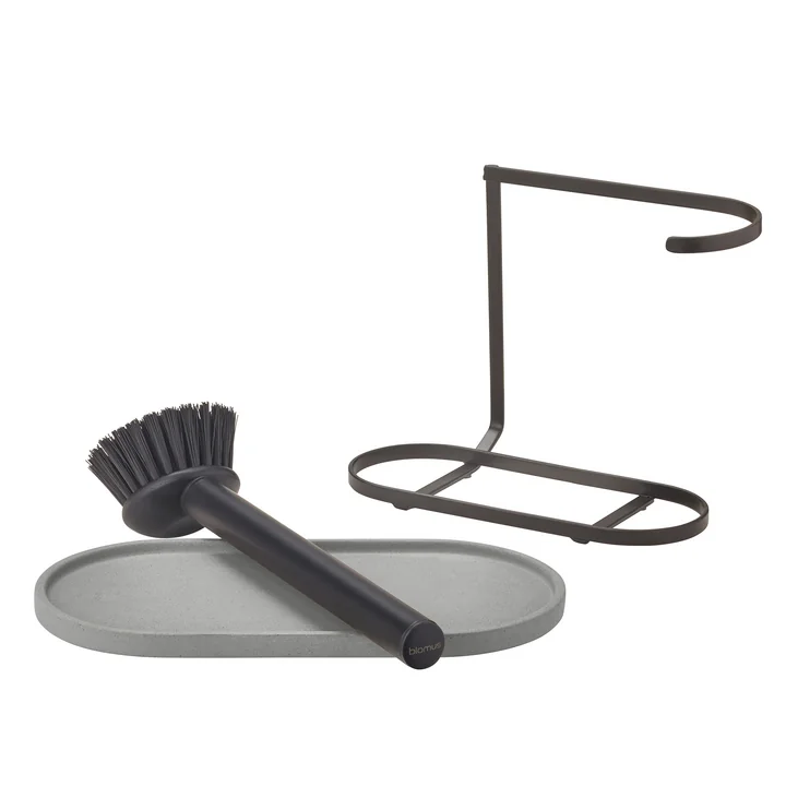 Blomus - Dhuva Organisateur de rinçage avec brosse à vaisselle, micro chip
