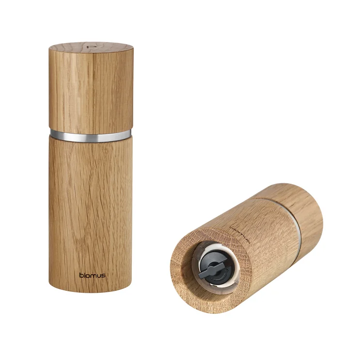 Blomus - Moulin à sel et à poivre Pepe, chêne (lot de 2)