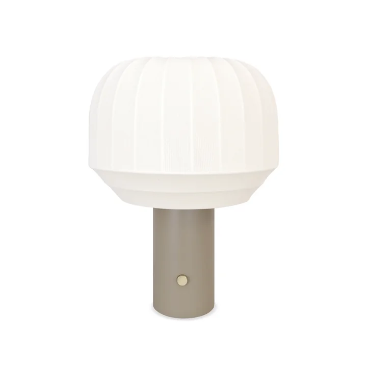 Northern - Tradition lampe de table, Ø 29 cm / H 39 cm, blanc cassé / gris-beige