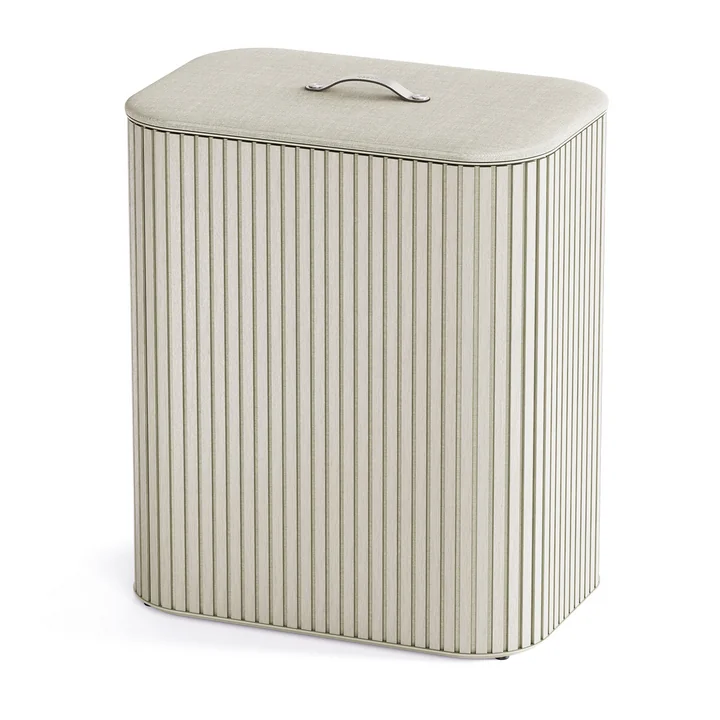 Joseph Joseph - Tota Trio Luxe Panier à linge à trois compartiments 90 l, bambou écru