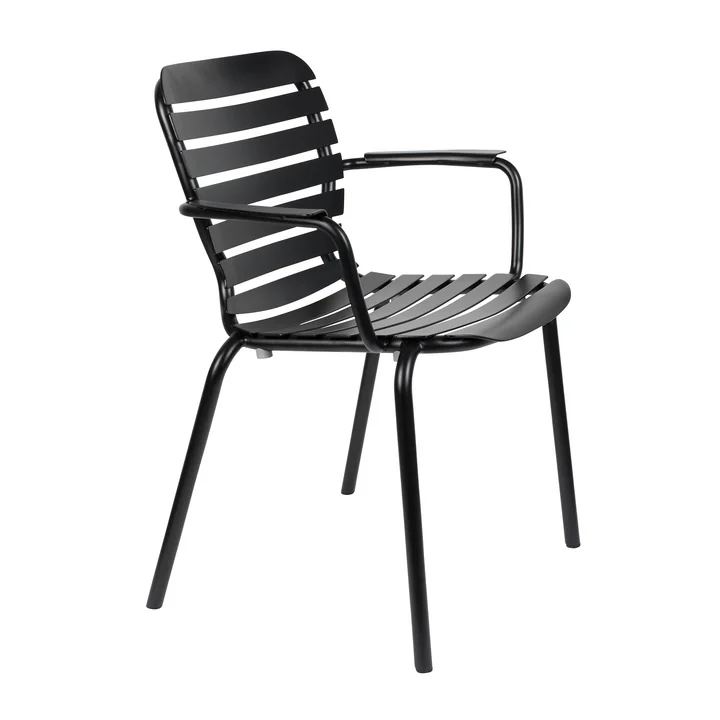 Zuiver - Vondel Chaise de jardin avec accoudoirs, noir