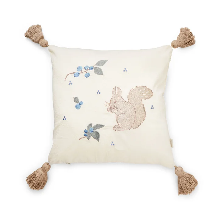 Cam Cam Copenhagen - Coussin brodé, blueberries