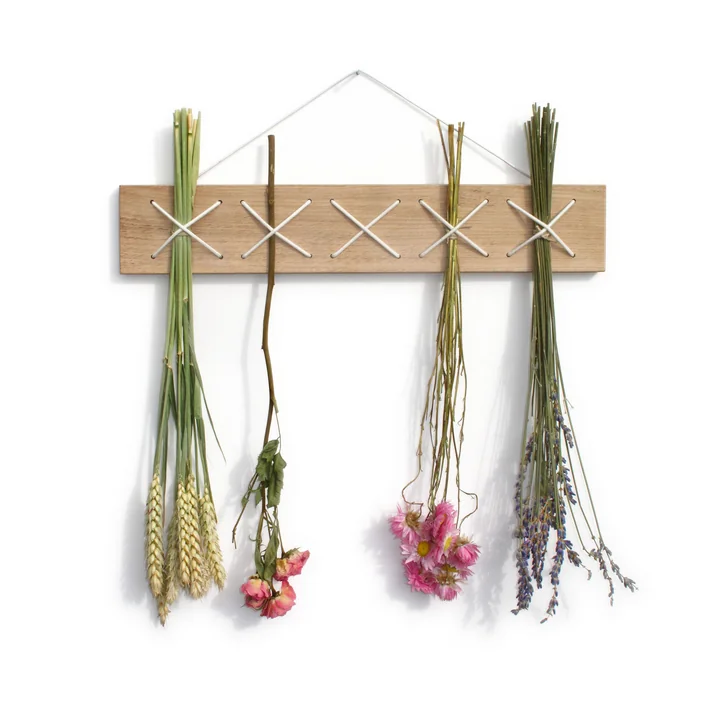 side by side - CrissCross Séchoir à herbes, 33 cm, chêne naturel