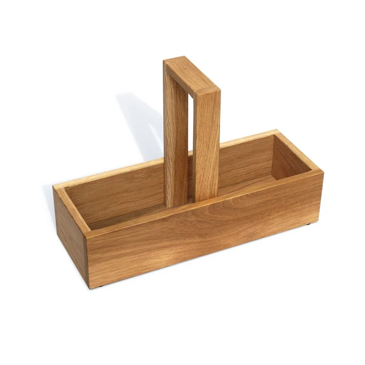 side by side - Boîte de table Huile Vinaigre, 29 x 10,5 cm, chêne huilé