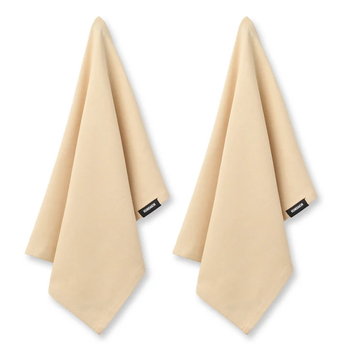 Humdakin - Torchon à vaisselle Organic Cotton, 45 x 70 cm, soft sand (lot de 2)
