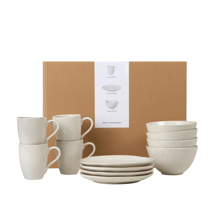 Broste Copenhagen - Nordic Vanilla Vaisselle Set de petit déjeuner, cream white