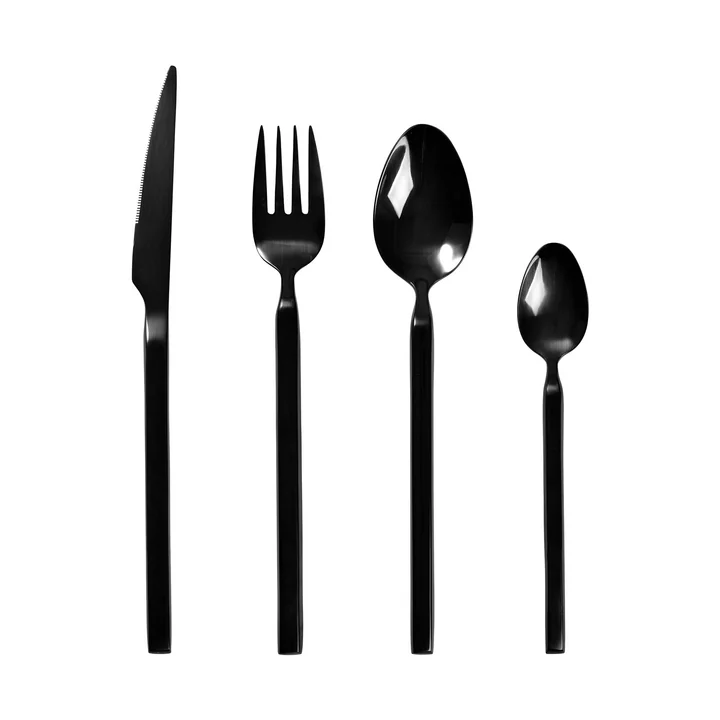 Broste Copenhagen - Tvis set de couverts, titanium black (16 pcs.)