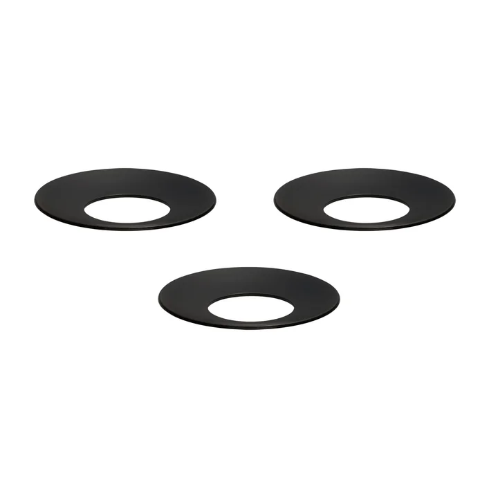 Stoff Nagel - Bougeoir Cuff, noir (set de 3)