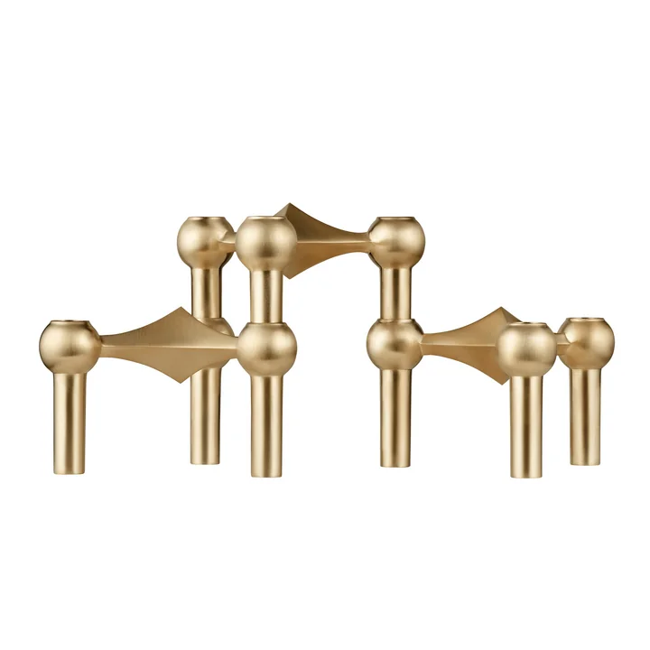 Stoff Nagel - Porte-bougies, laiton brossé (set de 3)