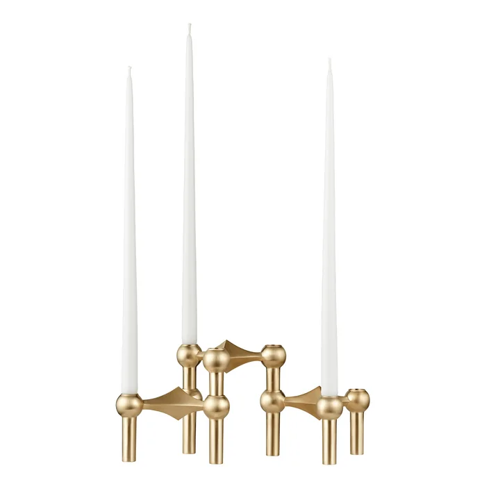 Stoff Nagel - Porte-bougies, laiton brossé (set de 3)