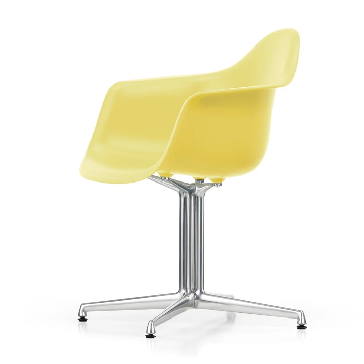 Vitra - Eames Plastic Armchair DAL RE, poli / citron (patins en feutre basic dark)