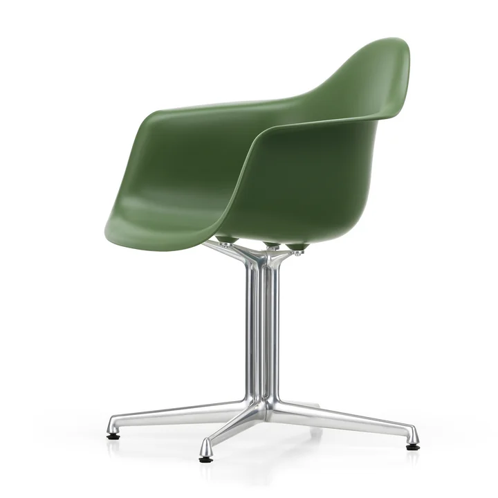 Vitra - Eames Plastic Armchair DAL RE, poli / forest (patins en feutre basic dark)