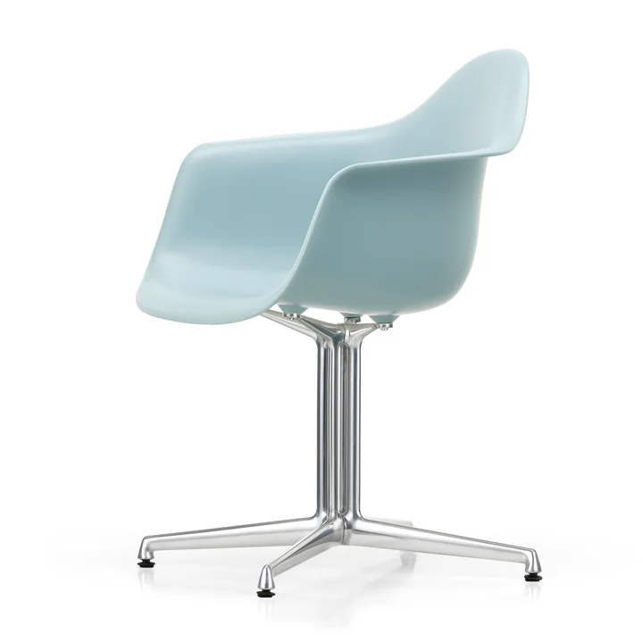 Vitra - Eames Plastic Armchair DAL RE, poli / gris glacé (patins en feutre basic dark)
