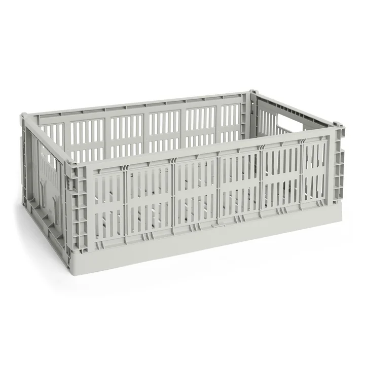 HAY - Colour Crate Corbeille L, 53 x 34,5 cm, grise, recycled