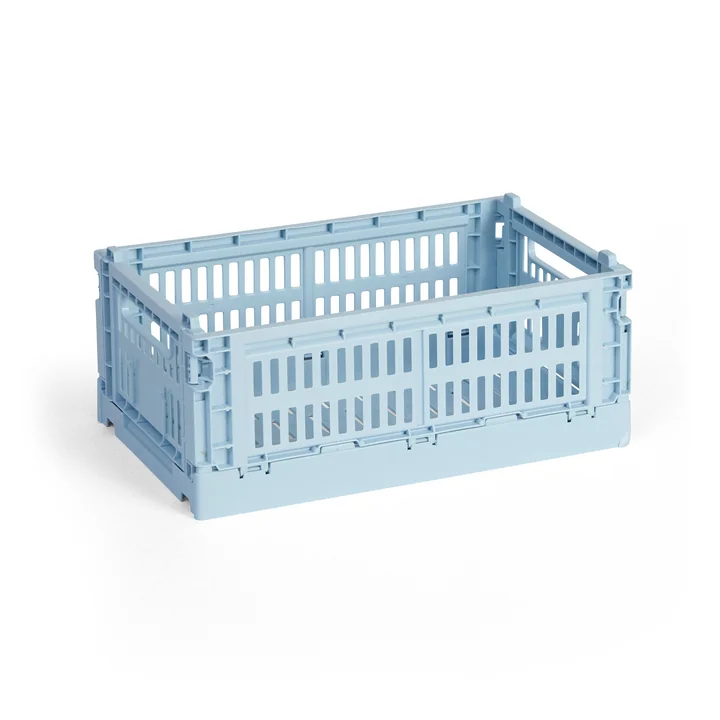 HAY - Colour Crate Panier S, 26,5 x 17 cm, soft blue, recycled