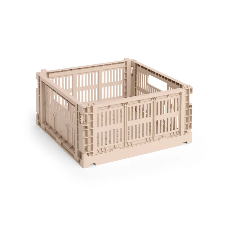 HAY - Colour Crate Corbeille Square M, 29,5 x 29,5 cm, poudre, recyclée