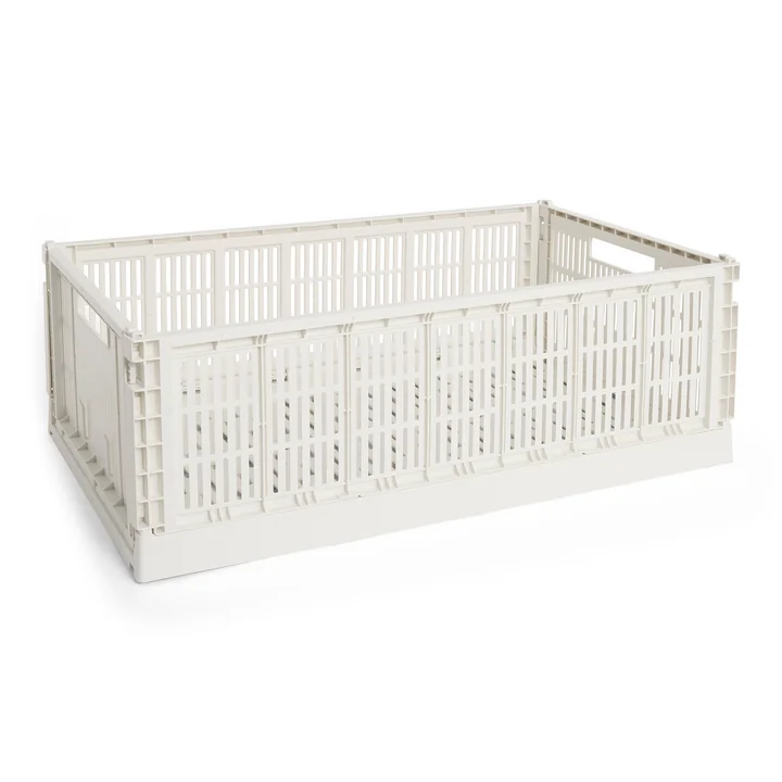 HAY - Colour Crate Panier XL, 68 x 42 cm, blanc cassé, recycled
