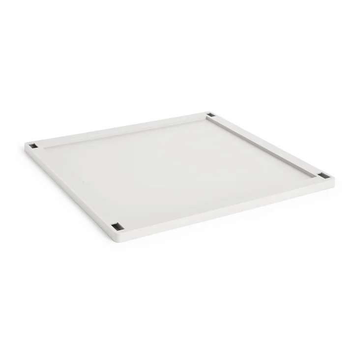 HAY - Colour Crate Square couvercle L, plastique, blanc cassé