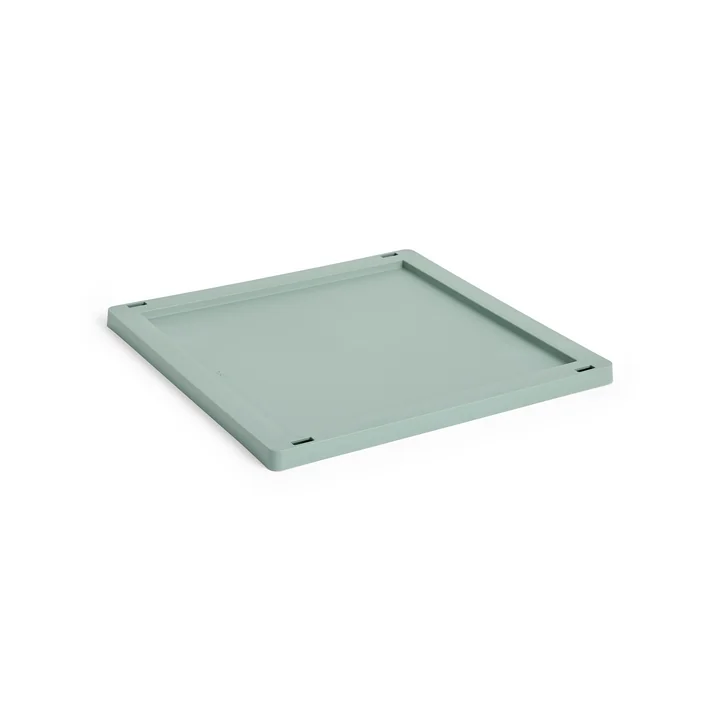 HAY - Colour Crate Square/ Cube couvercle M, plastique, vert sauge