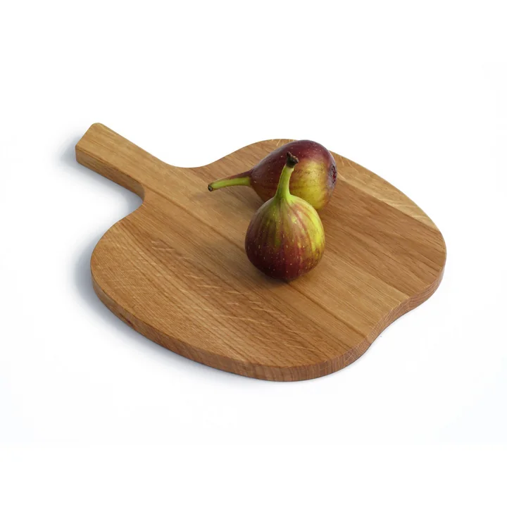 side by side - Aigre-doux Planche à découper Pomme, 28,5 x 21 cm, Chêne naturel