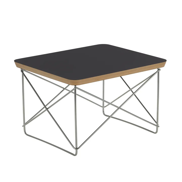 Vitra - Eames Occasional Table LTR , HPL noir / acier inoxydable