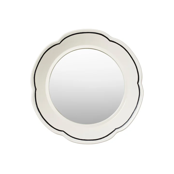 Broste Copenhagen - Hilma Miroir, Ø 36 cm, blanc cassé