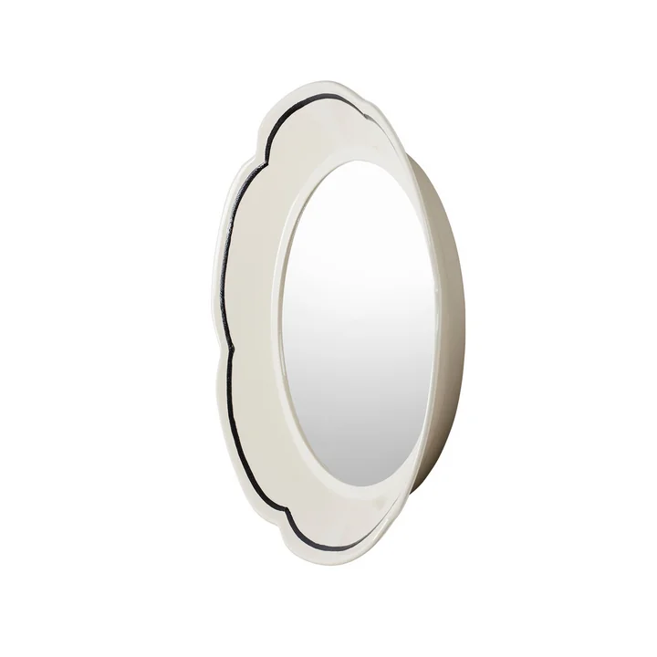 Broste Copenhagen - Hilma Miroir, Ø 36 cm, blanc cassé