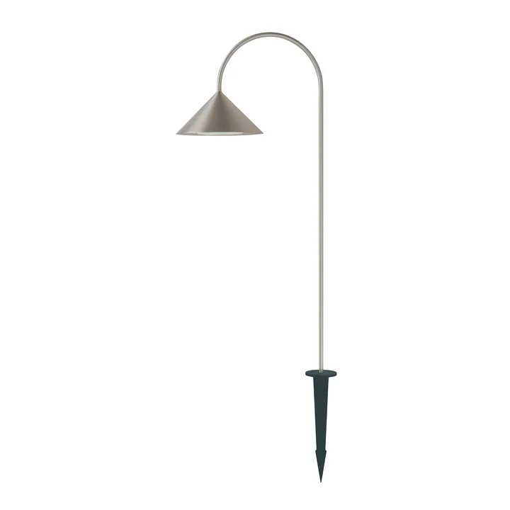 Frandsen - Grasp Lampe d'extérieur LED à accu avec piquet de terre, acier inoxydable brossé