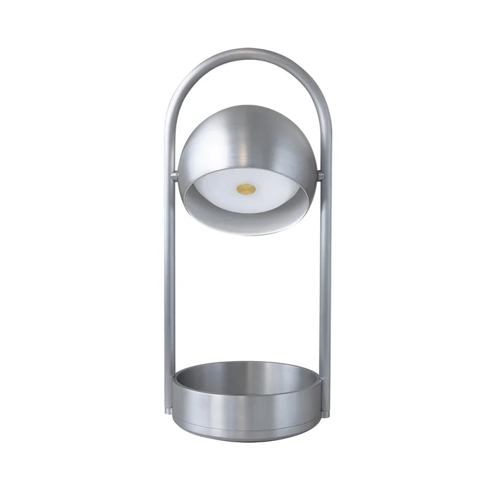 Frandsen - Ball Portable LED lampe de table, aluminium brossé