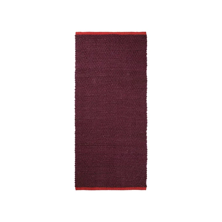 Mette Ditmer - Notes Tapis de jute, 70 x 150 cm, wine