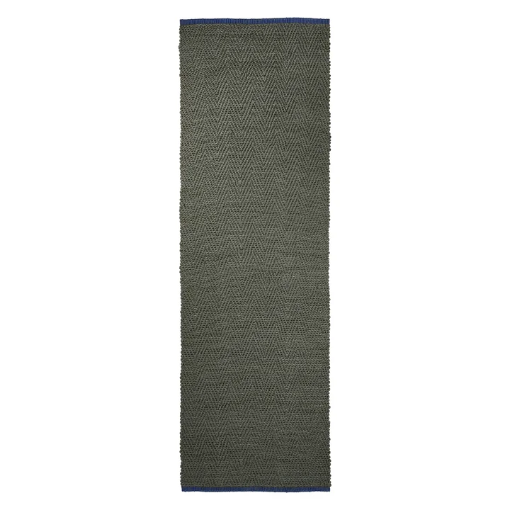 Mette Ditmer - Notes Tapis de jute, 80 x 245 cm, dark olive