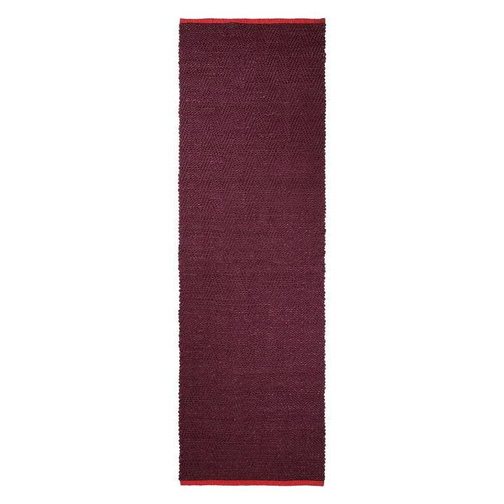 Mette Ditmer - Notes Tapis de jute, 80 x 245 cm, wine