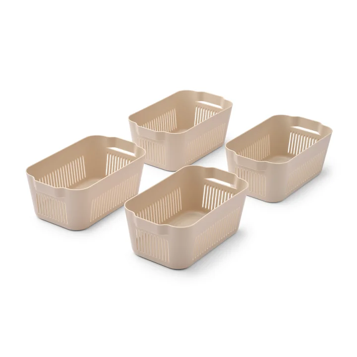 LIEWOOD - Makeeva Boîte de rangement, Mini, sandy (lot de 4)